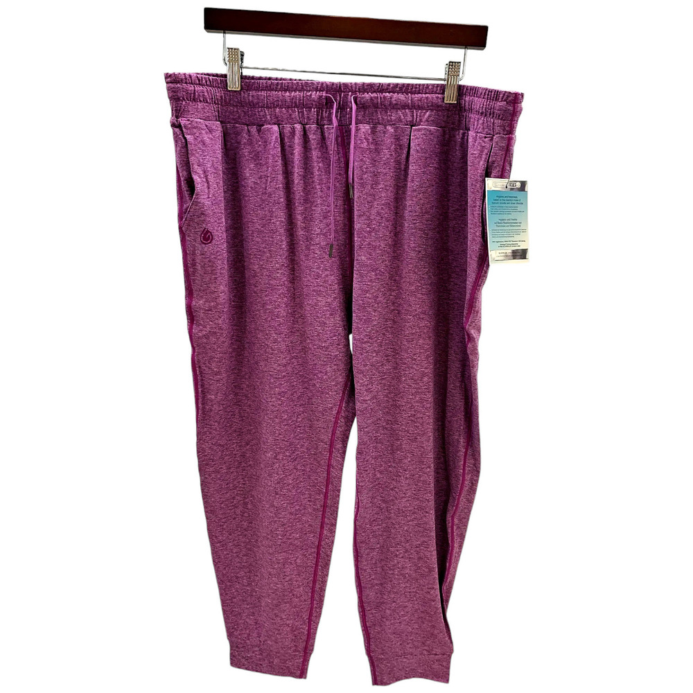 Gymwrap Women's Knit Heathered Joggers w Side Pockets Dahlia - Regular